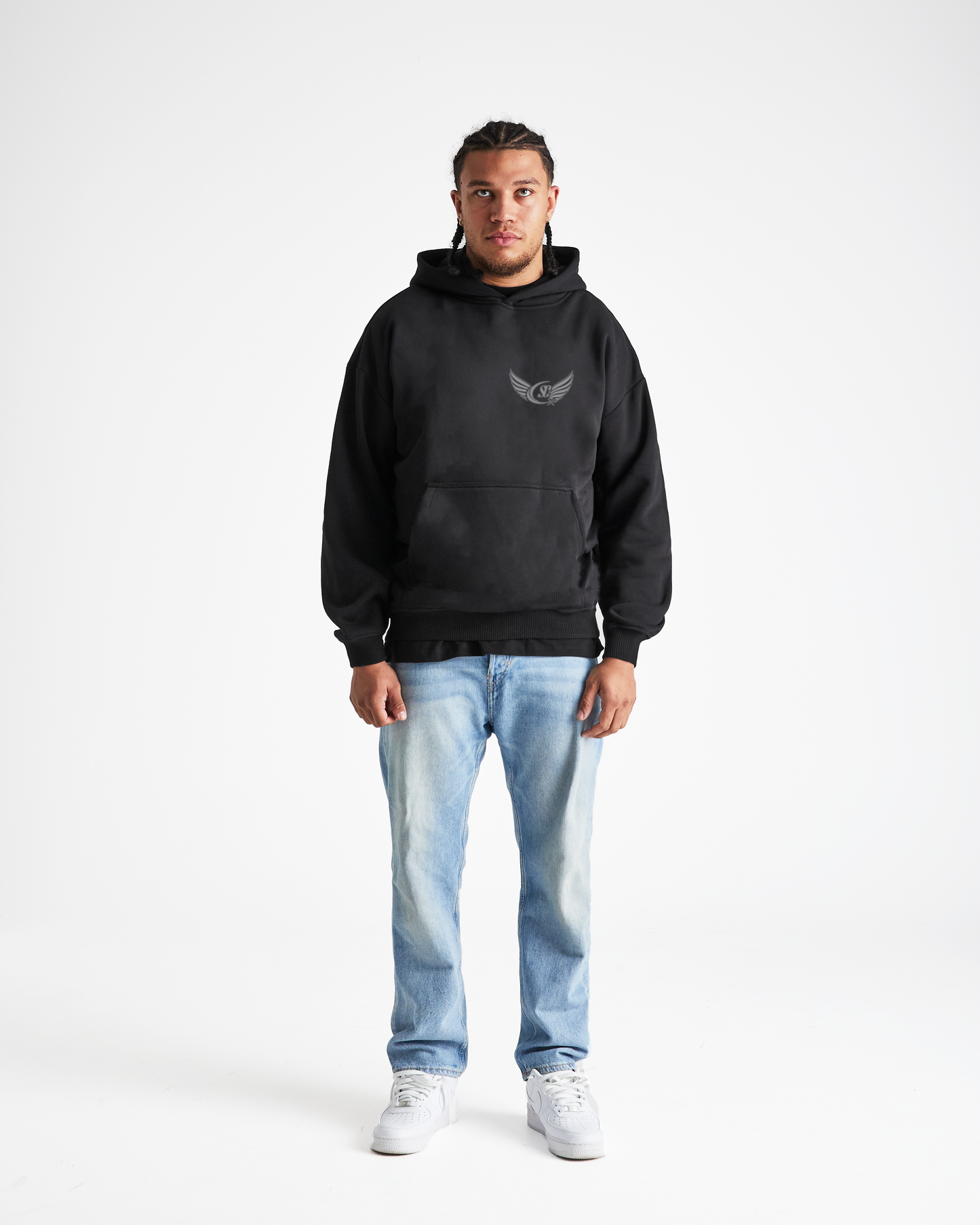 Separate Collection Flaming Heart Hoodie Jet Black