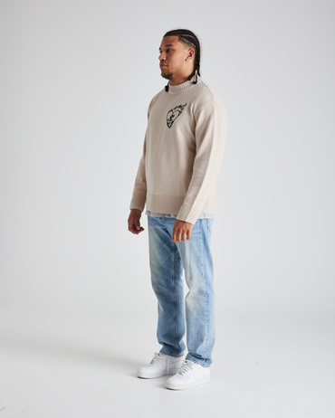 Separate Collection Flaming Heart Knitted Sweatshirt