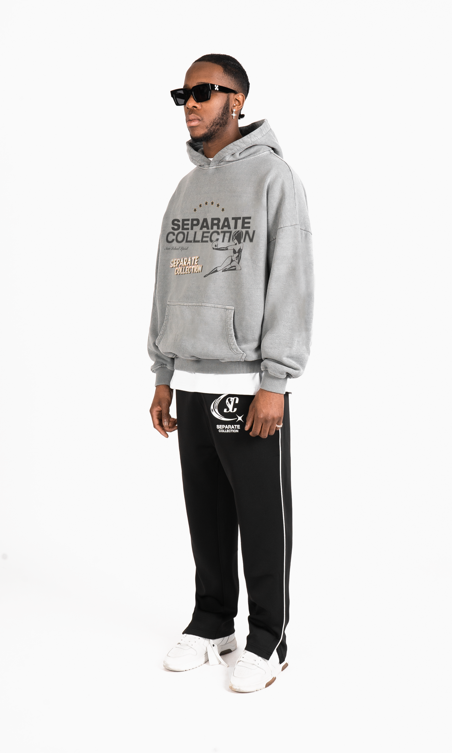 Separate Collection© Stars Vintage Grey Hoodie
